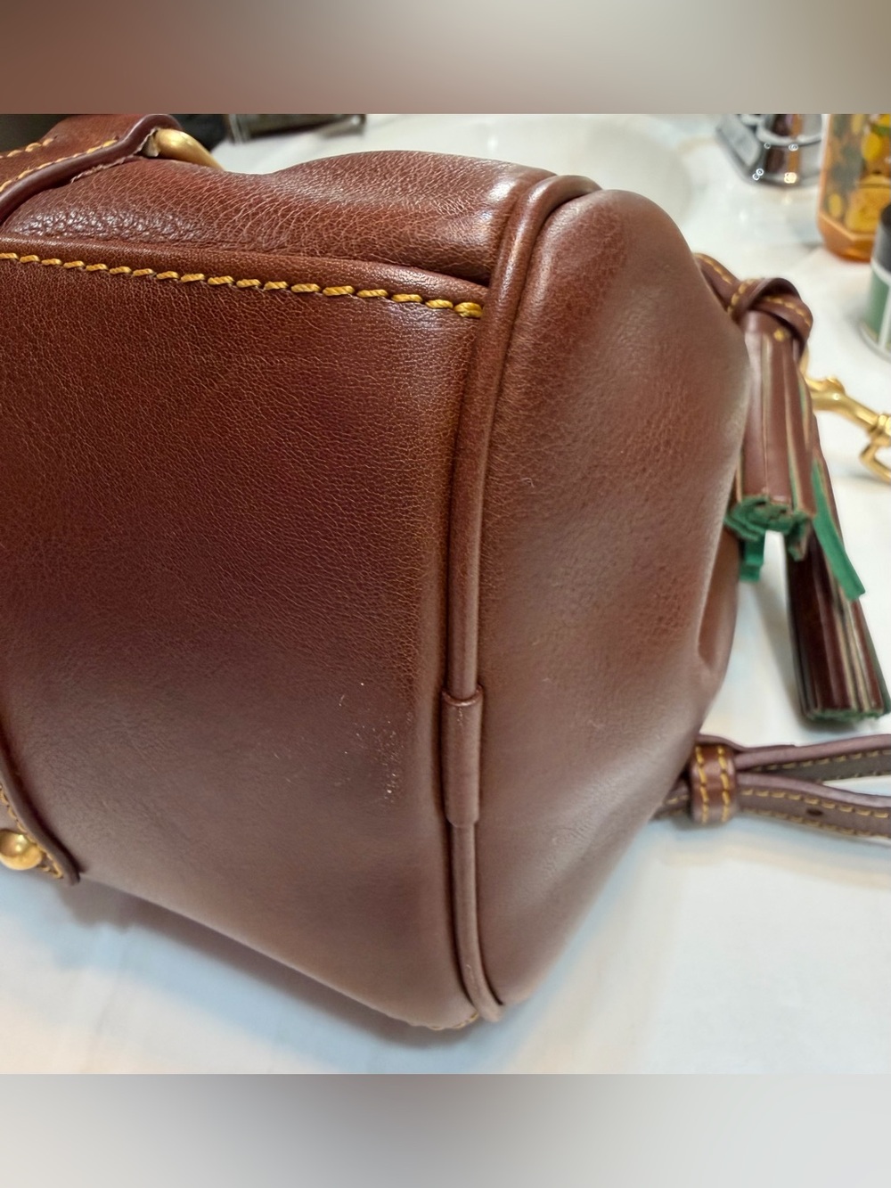 NWT Dooney and Bourke Florentine Large Satchel Chestnut - Picture 8 of 14